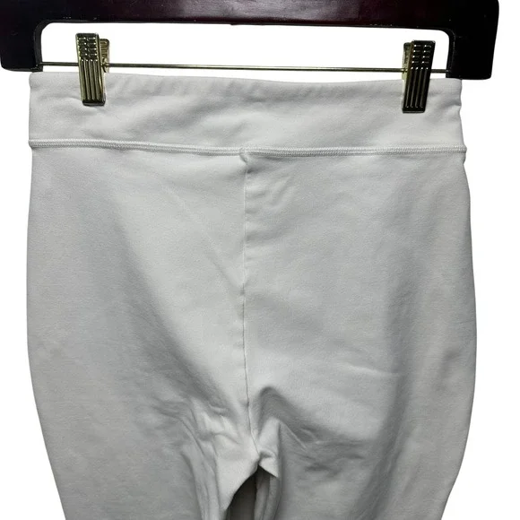 Alo Yoga Womens High Waist Airbrush Seamed Flare Slit Leggings Ivory Small - Picture 5 of 7